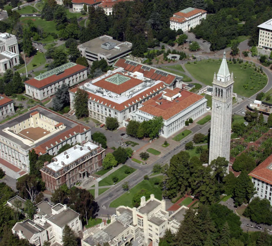 UC Berkeley campus buildings from above